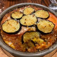 Vegan “meat sauce daria” (I think). Kinda like a baked risotto   at Mumokuteki Vegan Cafe in Kyoto