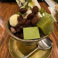 Matcha parfait  at Mumokuteki Vegan Cafe in Kyoto