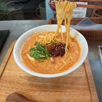 Tan Tan Ramen at Mumokuteki Vegan Cafe in Kyoto