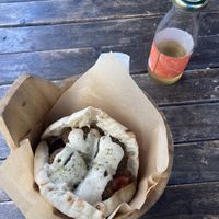 Sandwich of the season (the hummus was supposed to be made of maroni, it seemed to be regular hummus to me, but still great)  at Green Lab - Comédie in Montpellier