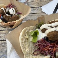 Vegan falafel sandwich.  at Green Lab - Comédie in Montpellier