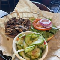 Vegan burger- one topping and side included   at Garfinkel's in Vail