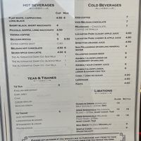 Drinks menu  at Daci & Daci Bakers in Hobart