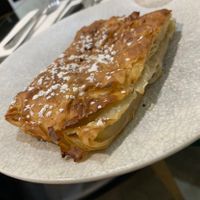Semolina custard tart. Really good  at Daci & Daci Bakers in Hobart