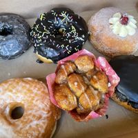 Mixed half dozen   at Lovebirds Donuts in Kittery