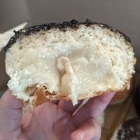 Inside of Boston cream donut at Lovebirds Donuts in Kittery