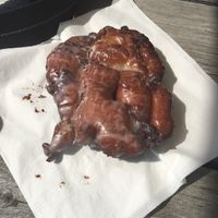 Maine blueberry fritter at Lovebirds Donuts in Kittery
