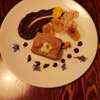 Vegan dessert. Banana cake and mousse at The Craft Embassy in Christchurch