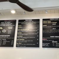 The menu!  at Ganesh Dosa in Kailua