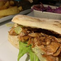 BBQ jackfruit pitta  at Oceana Club in Benissa