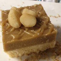 Caramel slice with macadamias at Euro Kitchen in Fitzroy