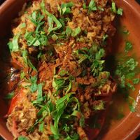 Stuffed capsicum at Euro Kitchen in Fitzroy