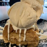 Amazing apple crumble with ice cream at Euro Kitchen in Fitzroy