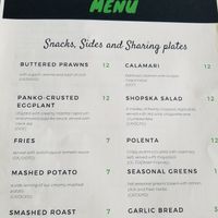 Menu at Euro Kitchen in Fitzroy