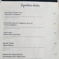 Menu at Euro Kitchen in Fitzroy