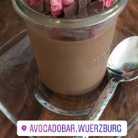Avocado mousse au chocolat at Avocadobar in Wurzburg