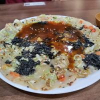 Mushroom 'omelette' at Miào Shàn GōngZhǔ 妙善公主素食養心鍋 - Princess Vegan Hot Pot  in Kaohsiung