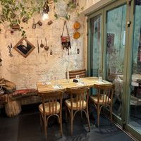 Simple but warm and comfortable interior.  at Chez Funda in Paris