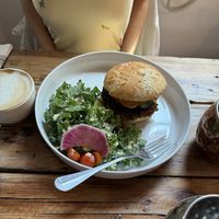 Veggie burger  at Planted in Brooklyn