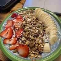 Blue smoothie bowl- soooooo good! at Planted in Brooklyn