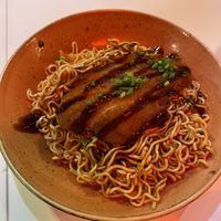 Corral noodle with Pablo crusted pb chickn  at UDON in Malaga