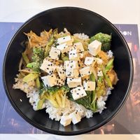 vegan rice with vegetable and tofu   at UDON in Malaga