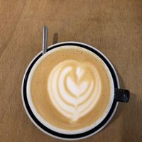 Oat milk latte at Wayland's Yard in Birmingham