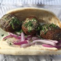 Shawarma with hummus and zataar onions at Shawarma Brothers in Cuyahoga Falls