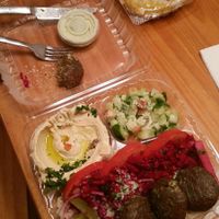 Falafel bowl with fixins at Shawarma Brothers in Cuyahoga Falls