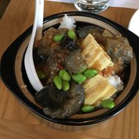 Aubergine veggie rice at Ping Pong Dim Sum in London