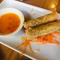 Spring rolls at Ping Pong Dim Sum in London