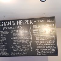 Menu at Seitan's Helper in Brooklyn