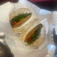 Triple threat

Mortadella, salami, pepperoni, sliced cheese, roasted red peppers, banana peppers, red onion, greens, mayo, vinaigrette at Seitan's Helper in Brooklyn