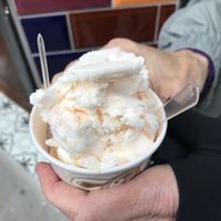 Peach-mango sorbet at Dark Sugars in East London