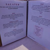 Menu at Dreamy in Copenhagen