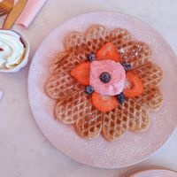 Pink Waffles at Dreamy in Copenhagen