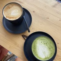 Matcha and cappuccino   at PLANT SHACK - Altea in Altea