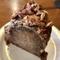 VEGAN APPLE SPICE CAKE W/ MAPLE GLAZE + PECANS  at Plank Coffee in Healdsburg