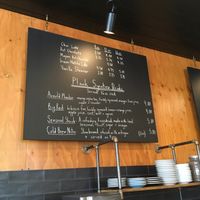 Menu at Plank Coffee in Healdsburg