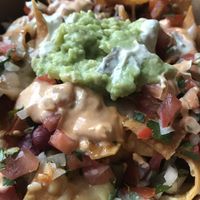 Vegan nachos at Azul Frida in Barcelona