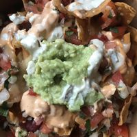 Vegan nachos at Azul Frida in Barcelona