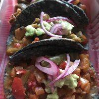 Veggie tacos at Azul Frida in Barcelona