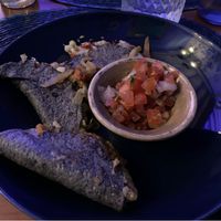 Vegan quesadillas, the cheese was coconut based and it also came with a jalapeño/mint sauce on the side which was extra tasty   at Azul Frida in Barcelona