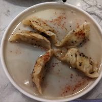 Potato truffle dumplings at PLANTA Queen in Toronto