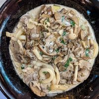 Truffle udon noodles at PLANTA Queen in Toronto