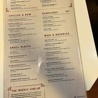 Food menu  at PLANTA Queen in Toronto