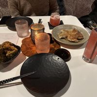 Spicy goyoza and broccoli bang ban  at PLANTA Queen in Toronto