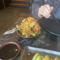 Bang bang broccoli - so crispy and the sauce is rich without being too heavy   at PLANTA Queen in Toronto