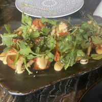 Sweet potatoes and kimchi - loved the combination   at PLANTA Queen in Toronto