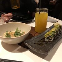 Dumplings & the world’s greatest Dragon Roll!  at PLANTA Queen in Toronto